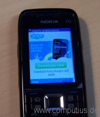 Skype running on a Symbian phone