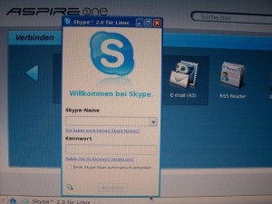 Skype auf dem Acer Aspire One A110L