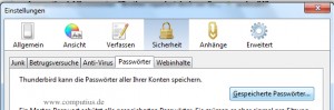Mozilla Thunderbird - Gespeicherte Passwörter